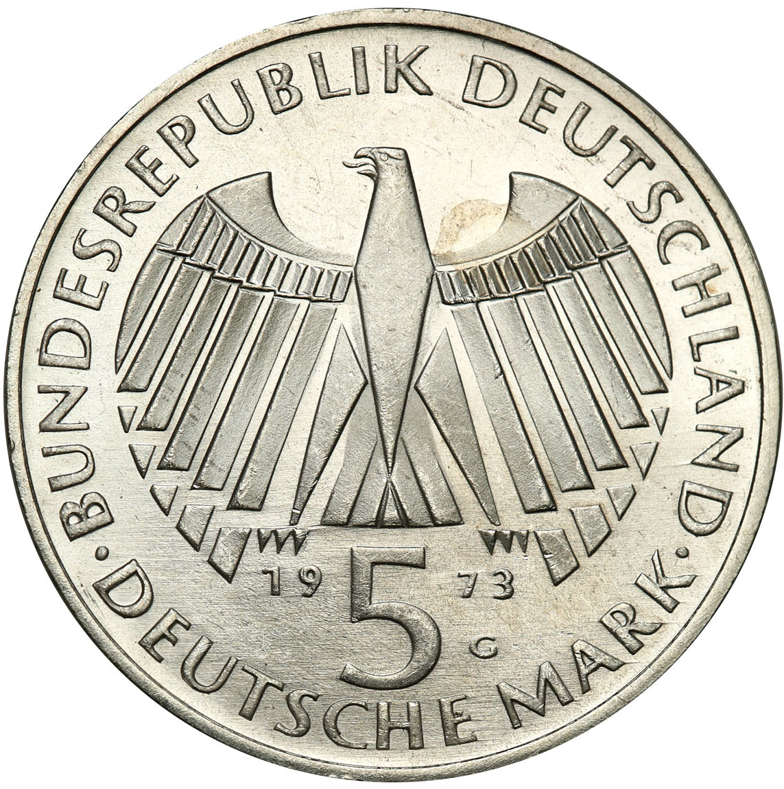Niemcy, RFN. 5 marek 1973 G, Karlsruhe, Frankfurter Nationalversammlung